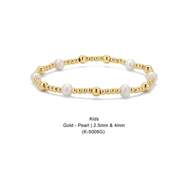 Kids Fashion Fortunes | Sweet Little Shimmers & Shines: Kids Gold | Round 3mm (K-3000G) - Lulu Bella Boutique