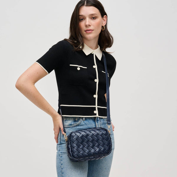 Maddie Woven Crossbody: Black - Lulu Bella Boutique