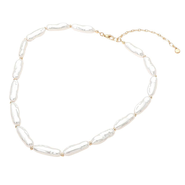 Baroque Pearl Beaded Necklace