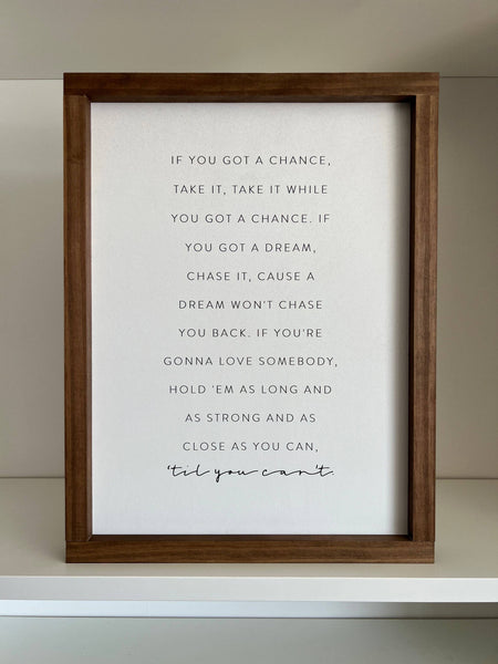 Till You Can't | Wall Art, Wood Sign: Black / Light Oak / 13x17" - Lulu Bella Boutique