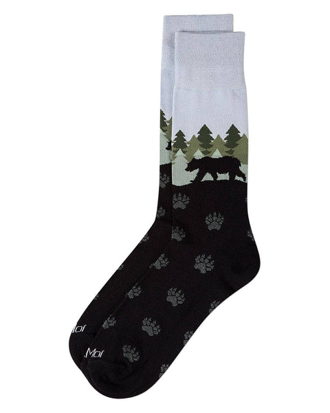 Mountain Bear Men`s Bamboo Crew: Brown / 10-13