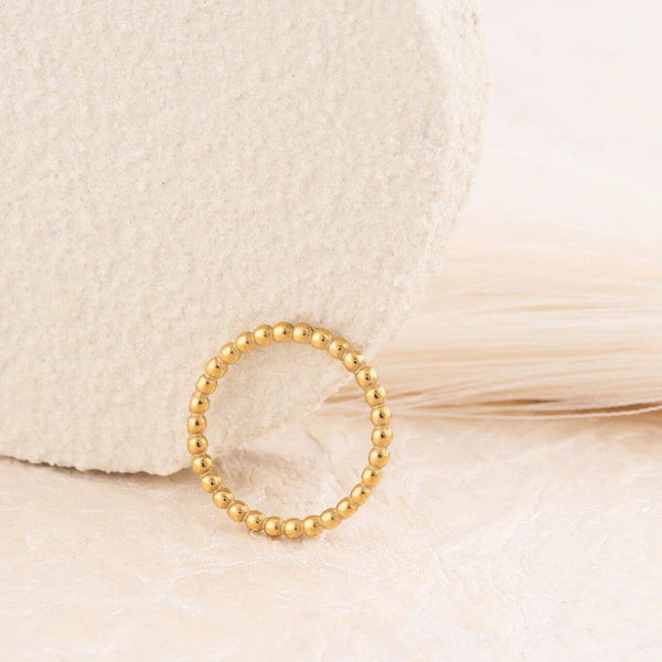 14K Gold Filled Plus™ Beaded Spacer Ring: Gold / 7