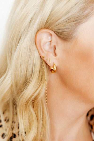 Screwback Stud Earrings - Perry Gold