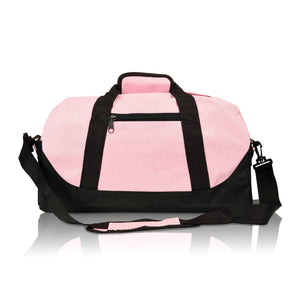 DALIX 18" Two Tone Duffle Bag: Pink - Lulu Bella Boutique