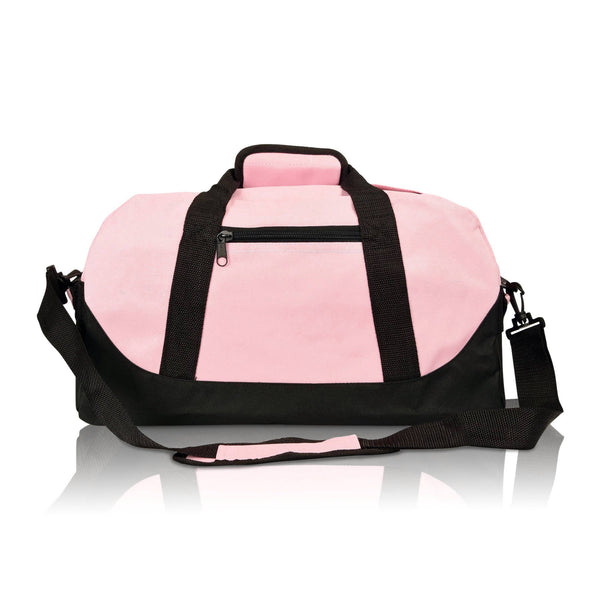 DALIX 18" Two Tone Duffle Bag: Pink - Lulu Bella Boutique
