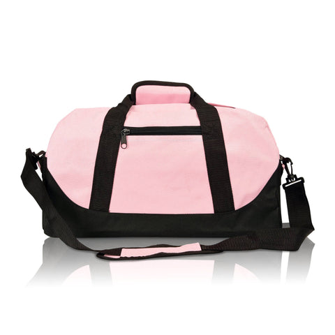 DALIX 18" Two Tone Duffle Bag: Pink - Lulu Bella Boutique