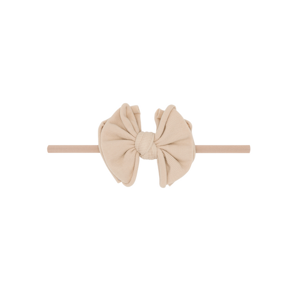 Baby Bling® Baby FAB® Skinny soft nylon bow headband: Dusty Blue - Lulu Bella Boutique