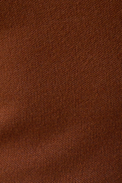 SHORT SLEEVE MOCK NECK MIDI SWEATER DRESS: COGNAC / S - Lulu Bella Boutique