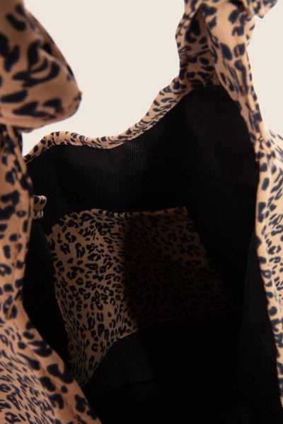 Knotted Strap Leopard Print Hobo Shoulder Bag: IV