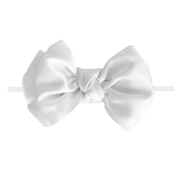 Baby Bling® Satin FAB® Skinny nylon headband with satin bow: Antique Pink