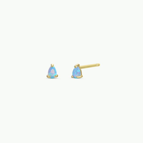 Teardrop - Fire Opal - Gold Earrings