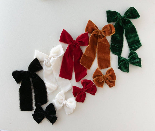 Cider | Velvet Statement Ribbon Bow - Lulu Bella Boutique