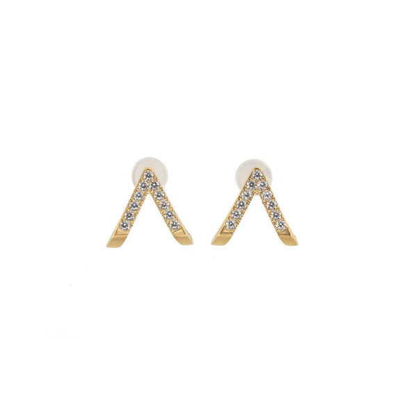 Diamond V Studs