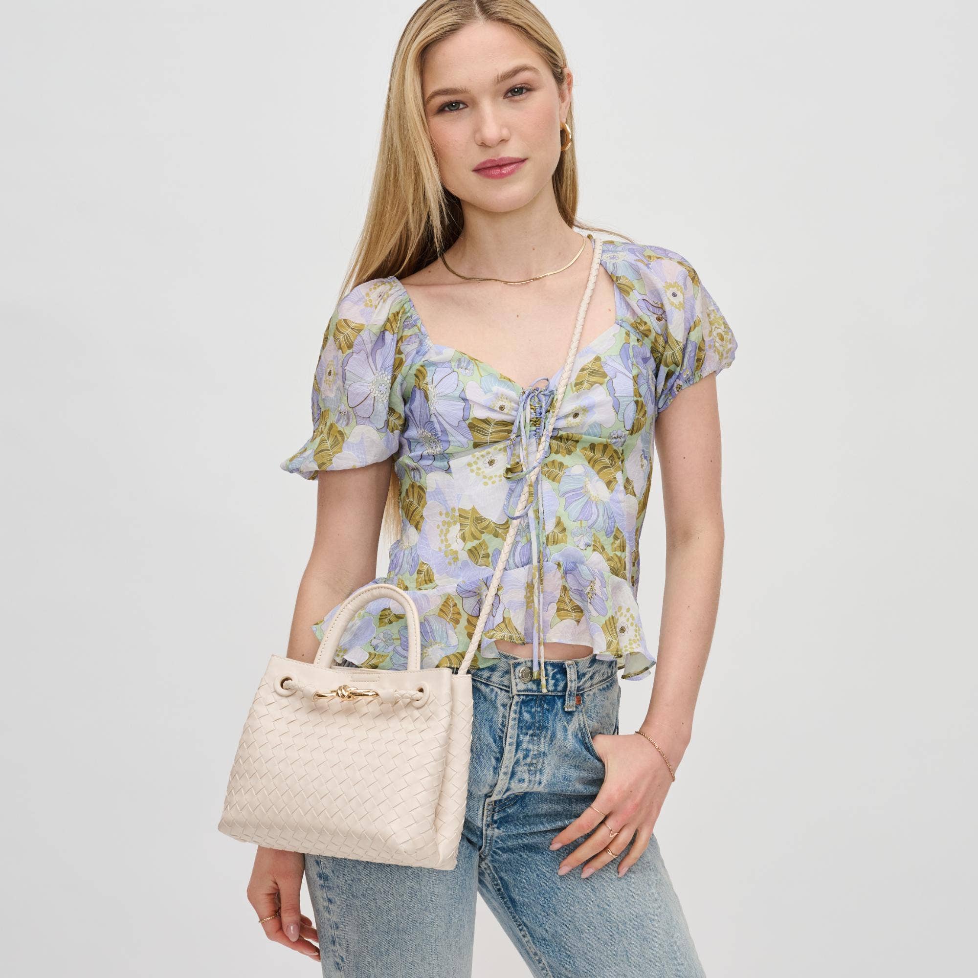 Blakely Woven Crossbody: Ivory - Lulu Bella Boutique