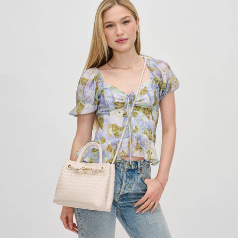 Blakely Woven Crossbody: Ivory - Lulu Bella Boutique