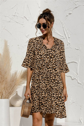 Tiered Short Sleeve Dress