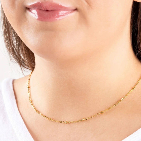 14K Gold Filled Plus™ Crimped Oval Link Chain Necklace: Gold / 18"+2"