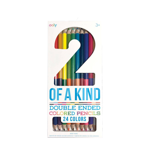 2 Of A Kind: Double-Ended Colored Pencils (Set of 12 / 24 Co - Lulu Bella Boutique
