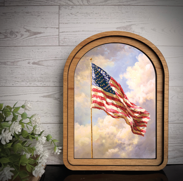 Arch Frame Art Print July 4th Flag America | Wood & Canvas: Medium - Lulu Bella Boutique