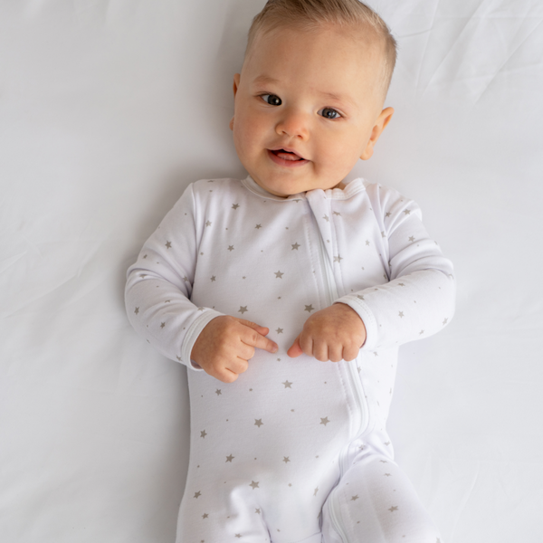 Infant Bamboo Pajamas w/ DreamCuffs™: 3 - 6 Months / Dusty Rose