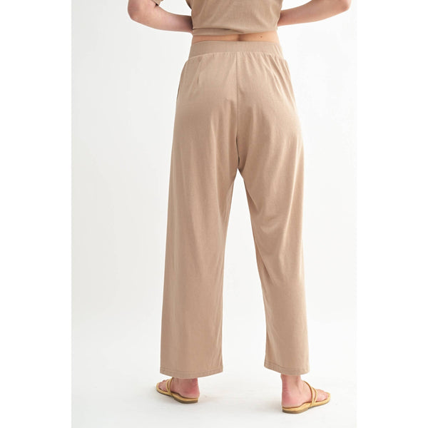 KNIT PANTS: Taupe - Lulu Bella Boutique
