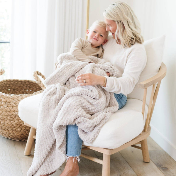 RIBBED BAMBONI® TODDLER BLANKETS: Moonbeam