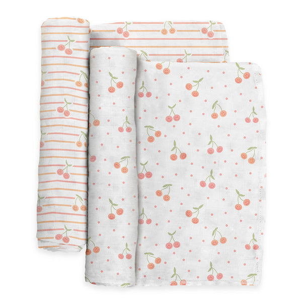 Swaddle Blanket Set Cherry Cute