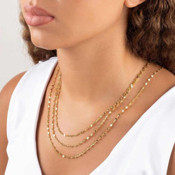 14K Gold Filled Plus™ Lip Chain Necklace: Gold / 18"