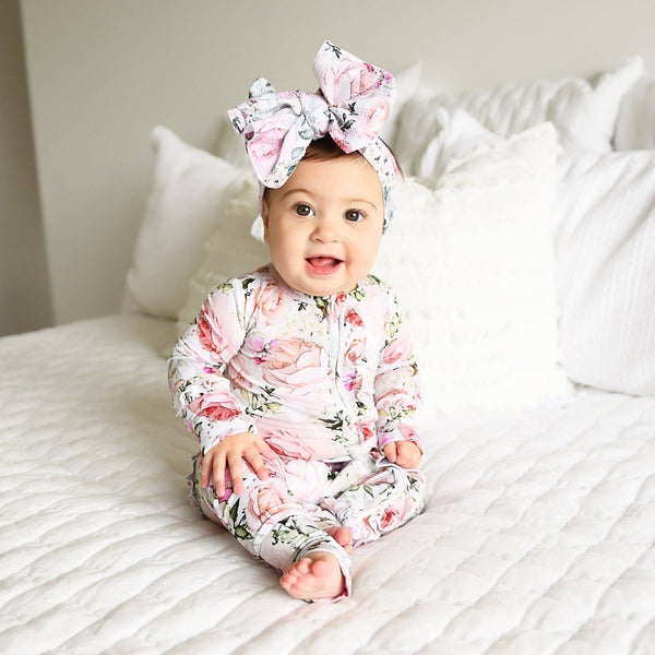 Bamboo Baby Pajama Sleepies Little Baby Ruffle Zip Caroline: 2T