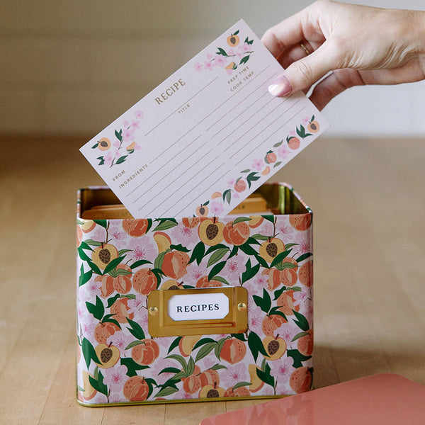Peach Blossom Recipe Cards - Set of 50 - Lulu Bella Boutique