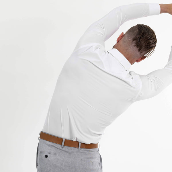 White Hustle Dress Shirt - Long Sleeve: Slim