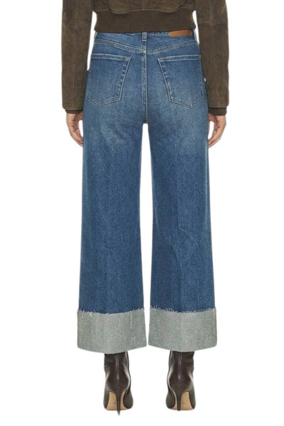INSEAM TRANSFORM HIGH RISE TUMMY CONTROL A-WIDE JEANS: Dark wash / 1 (24)