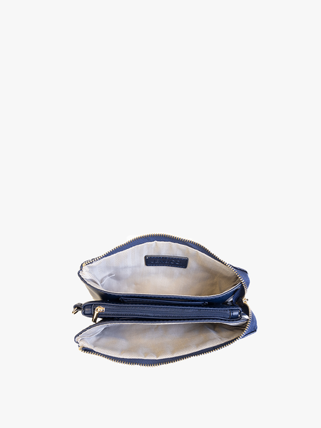 M013PLD Riley Plaid Monogrammable 3 Compartment Crossbody/Wristlet: Olive - Lulu Bella Boutique
