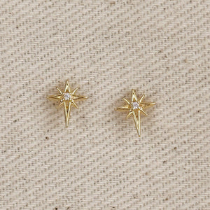 18k Gold Filled Starburst Stud