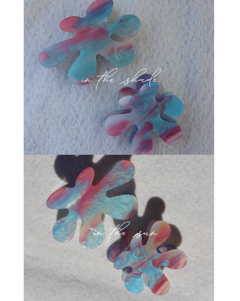 COLOR CHANGING CLAWS: ORANGE DREAMSICLE PETAL ARCH / LARGE - Lulu Bella Boutique