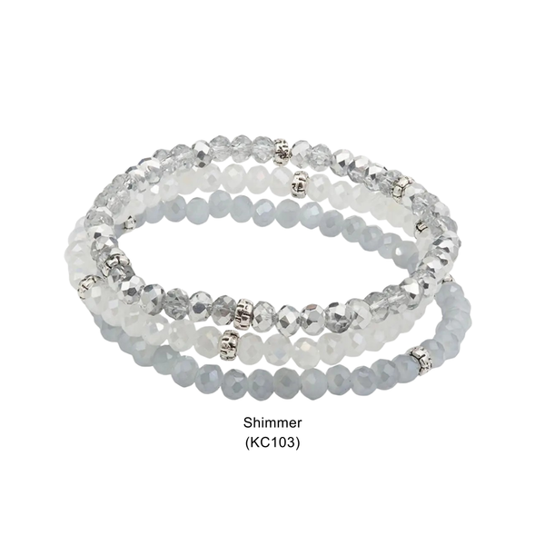 Kids Mini Crystal | Splash & Sparkle Stretch Bracelets Set3: Tie-Dye (KC101) - Lulu Bella Boutique