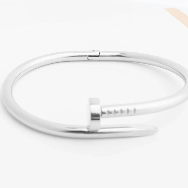 18K Gold PVD Stainless Steel Nail Bangle : Gold - Lulu Bella Boutique