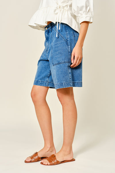Pocket A Line Bermuda Shorts - Lulu Bella Boutique
