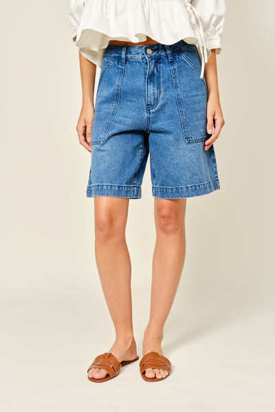Pocket A Line Bermuda Shorts - Lulu Bella Boutique