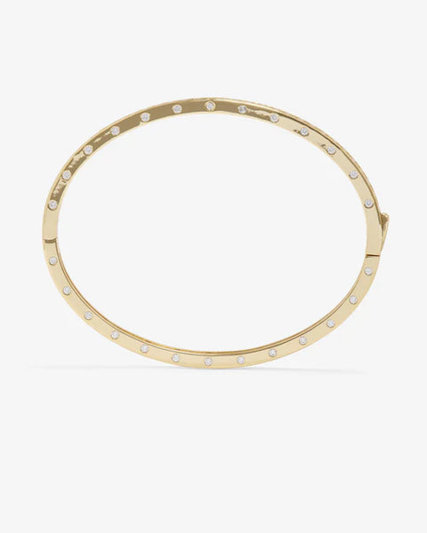 Ashley Pavé Cuff 4mm Gold|White Diamondettes - Lulu Bella Boutique