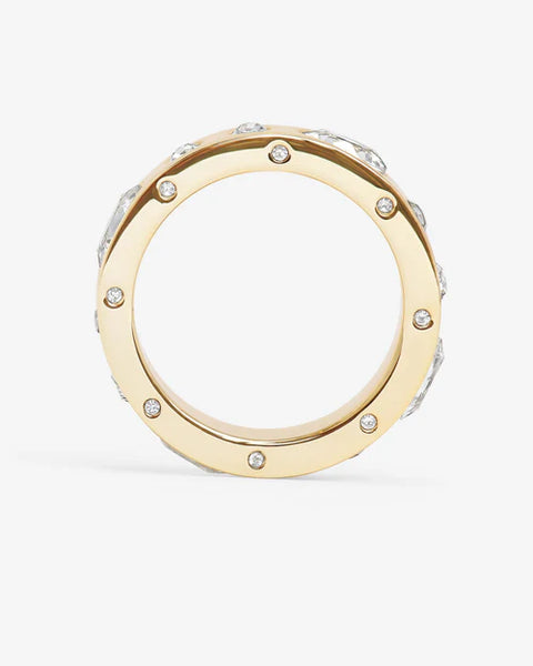 Ashley Sunset Ring Gold|White Diamondettes - Lulu Bella Boutique