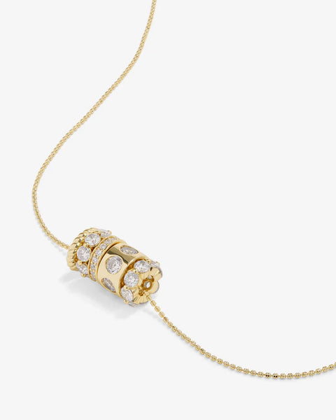 Ashley Venice Necklace  Gold|White Diamondettes - Lulu Bella Boutique