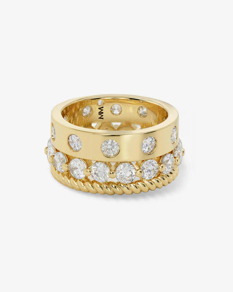 Ashley Venice Ring Gold|White Diamondettes - Lulu Bella Boutique