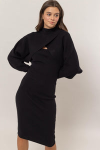 Bodycon Dress and Sweater Set Stone / M Bodycon Dress and Sweater Set Stone / M
