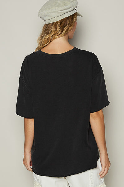 Round Neck Short Sleeve Basic Solid Top