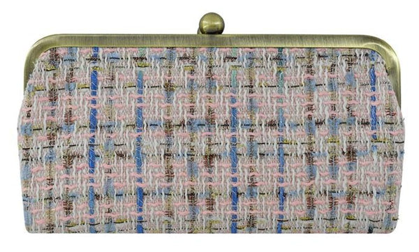 Tweed Kiss Lock Clutch