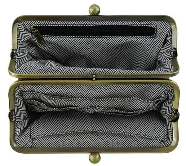 Tweed Kiss Lock Clutch