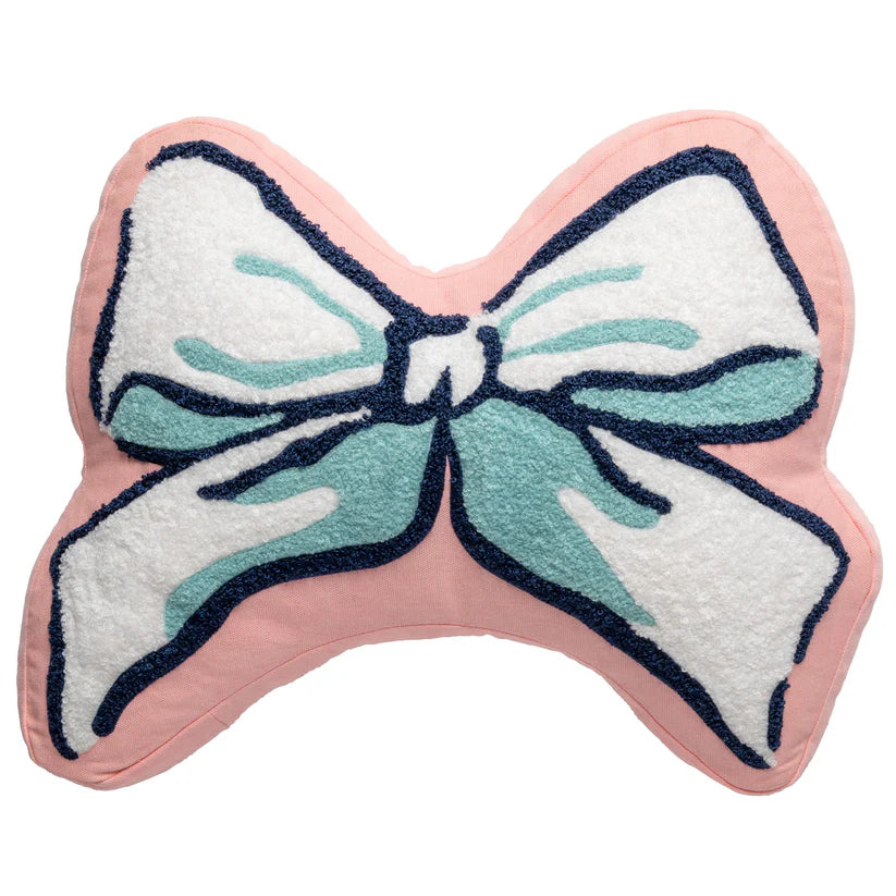 Bow Shaped Embroidered Pillow - Lulu Bella Boutique