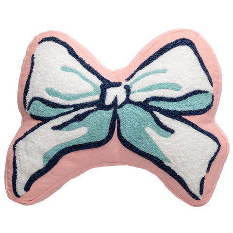 Bow Shaped Embroidered Pillow - Lulu Bella Boutique