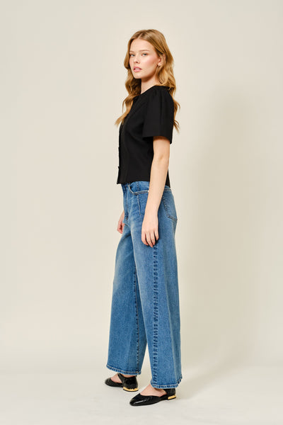 Femme Classic Button Down Blouse - Lulu Bella Boutique